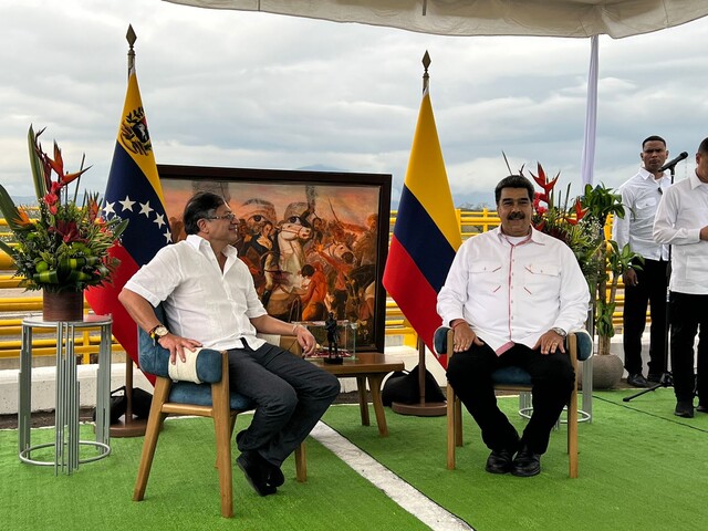El presidente Gustavo Petro y Nicolás Maduro se reunieron el pasado 16 de febrero.
