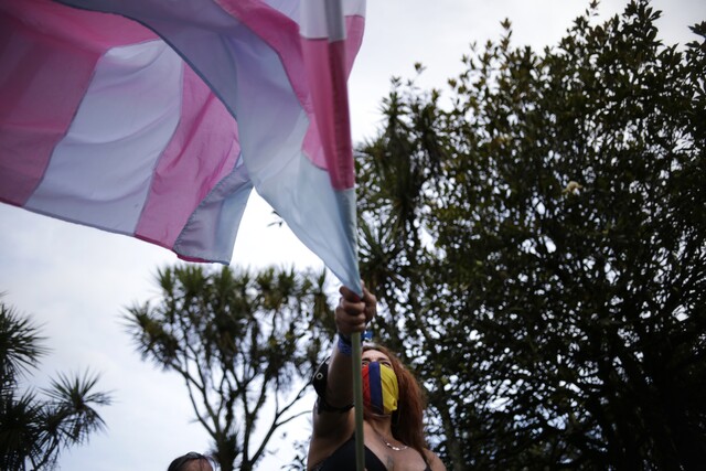 La comunidad Trans sale a manifestarse por los hechos violentos que han habido en las últimas semanas en la capital del país. (Colprensa-Sergio Acero)