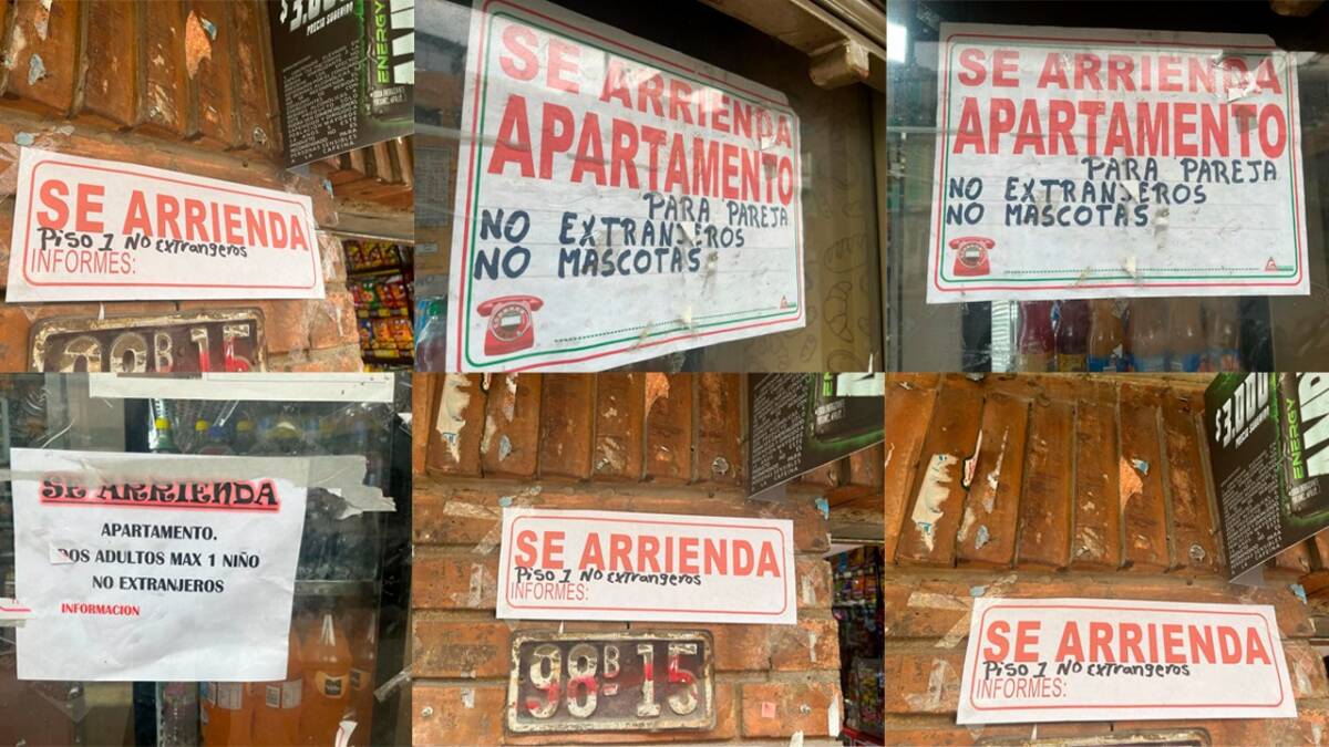 En Bogotá se encuentran anuncios de alquiler de habitaciones y apartamentos anotando que no están disponibles a "extranjeros". (Crédito: Colprensa - Camila Rivera)