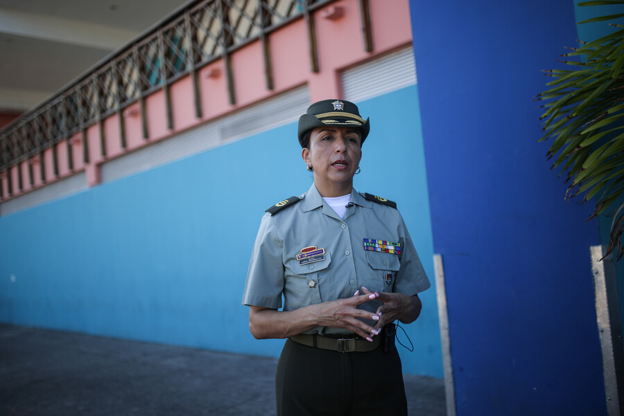 Coronel Doris Manosalva, directora de la Policía de San Andrés.