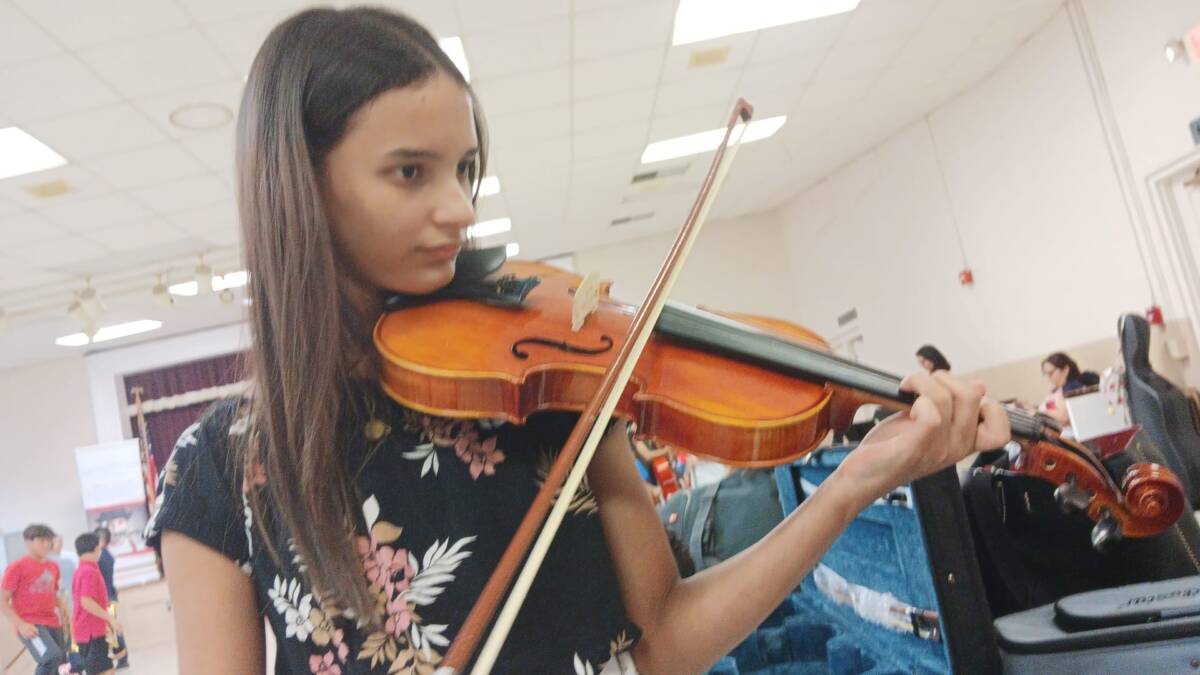 María Gabriella Blanco, violinista venezolana en Estados Unidos.