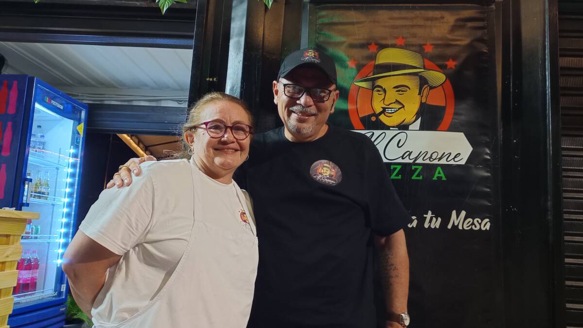 Beatriz y Freddy, propietarios de Al Capone pizza. Foto: Nora Sánchez