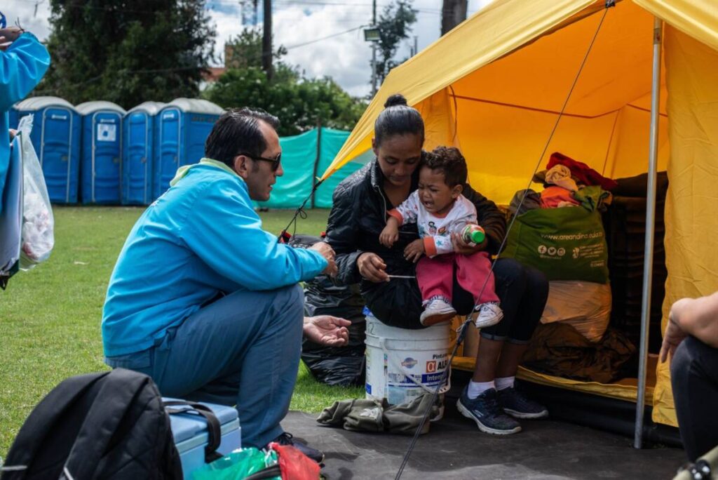 Diario del primer mes del campamento para venezolanos en Bogotá