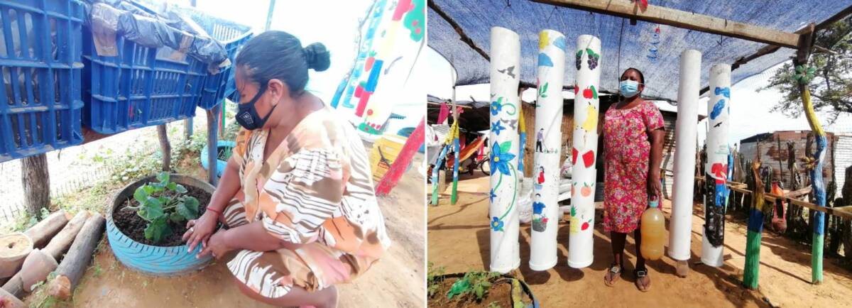 Un desplazado wayuu reconstruye su vida bordando tapices en Uribia
