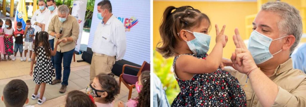 FOTOS| Presidente Duque entregó nuevos PPT a niños venezolanos en Maicao