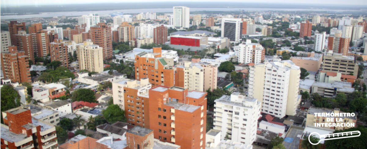 Panorámica de Barranquilla. Termómetro de la Integración.